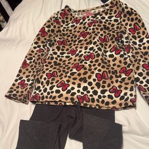 Disney Leopard Print  Set with red Bows